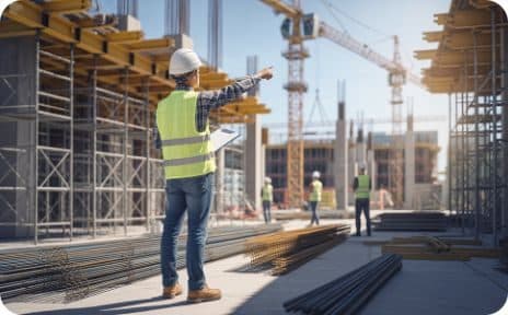 Imagem de obra em construção civil