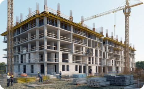 Imagem de obra em construção civil